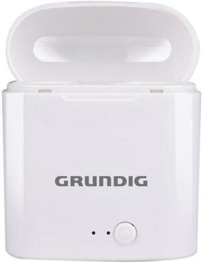 Grundig In-ear Bluetooth Handsfree Ακουστικά με Θήκη Φόρτισης Λευκά