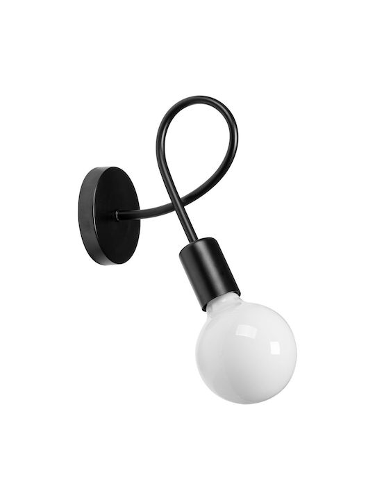 Toolight Leuchte Wand mit Fassung E27 Schwarz