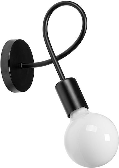 Toolight Lumină de Perete cu Soclu E27 Negru