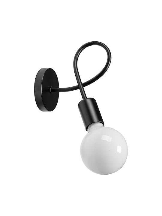 Toolight Leuchte Wand mit Fassung E27 Schwarz