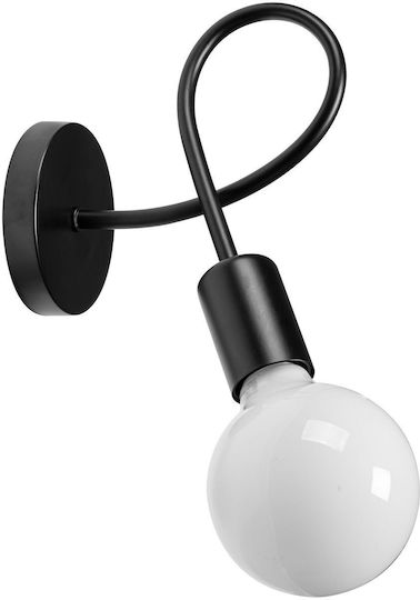 Toolight Lumină de Perete cu Soclu E27 Negru