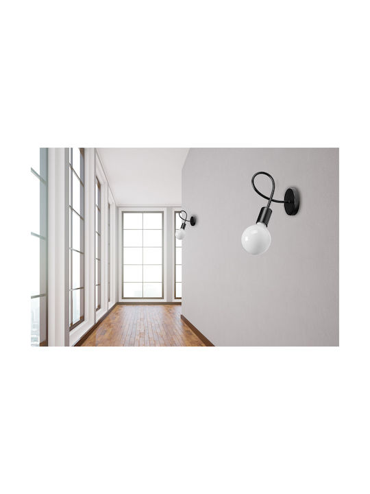 Toolight Leuchte Wand mit Fassung E27 Schwarz