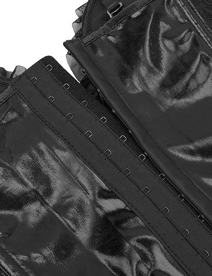 8 Pieces Plastic Bones Black Cute Lace Leather Stitching