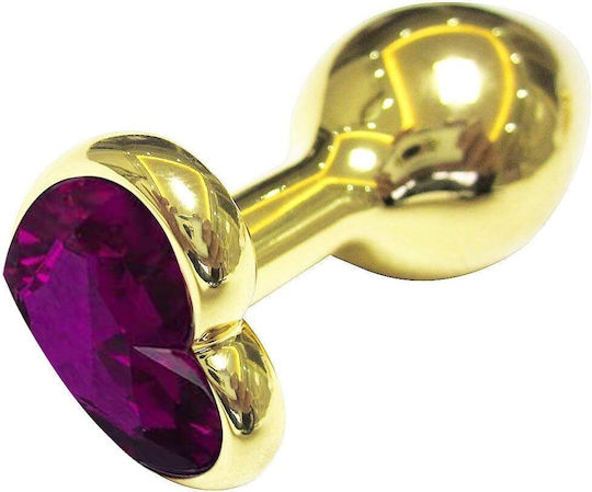 SMD Analyzer Triple Anal Plugs Set Gold / Purple Heart 3pcs