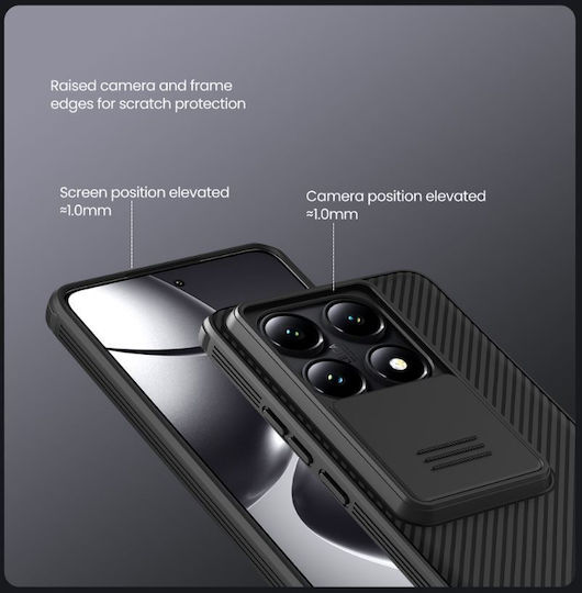 Nillkin Camshield Pro Back Cover Plastic / Silicone Black (Xiaomi 14T Pro)