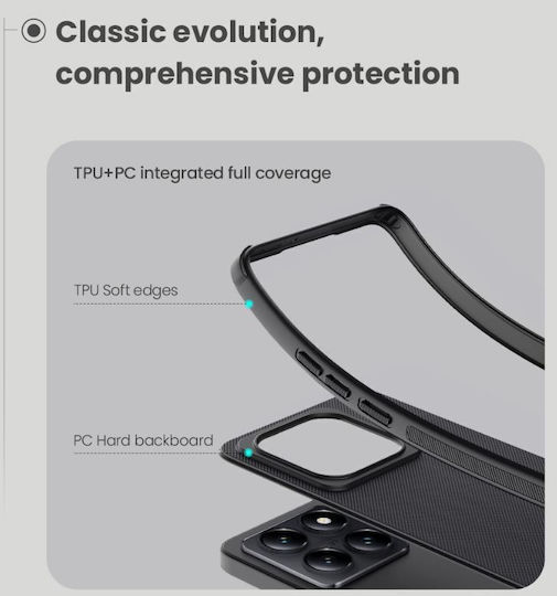 Nillkin Super Frosted Pro Back Cover Plastic / Silicone Black (Xiaomi 14T)