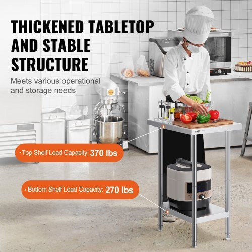 Vevor Steel Workbench L60.96xD45.72xH86.36cm