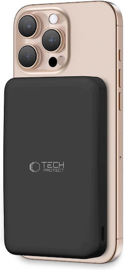 Tech-Protect PB24 Lifemag MagSafe Power Bank 10000mAh 15W с USB-A порт и USB-C порт Черен