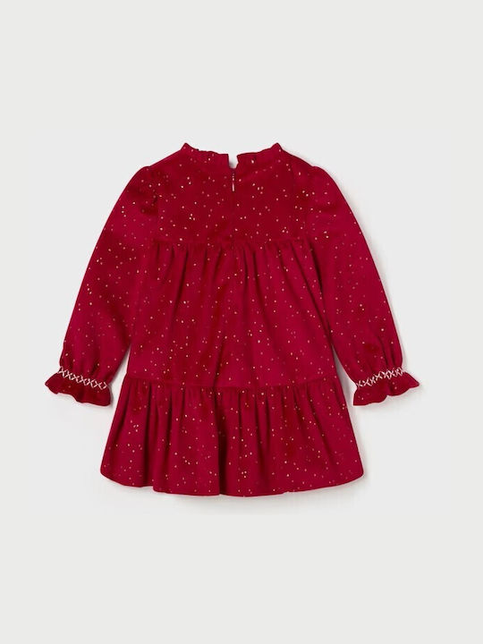 Mayoral Children's Dress Velvet red