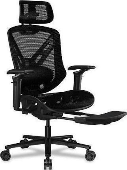 Cougar SPEEDER Καρέκλα Gaming με Ρυθμιζόμενα Μπράτσα και Υποπόδιο Μαύρη