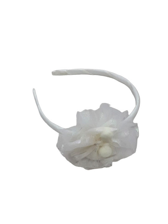 Domina White Kids Headband