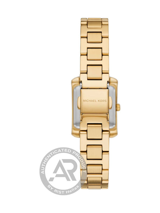 Michael Kors Emery Womens Watch 22mm Battery Chronograph With Gold Stainless Steel Bracelet