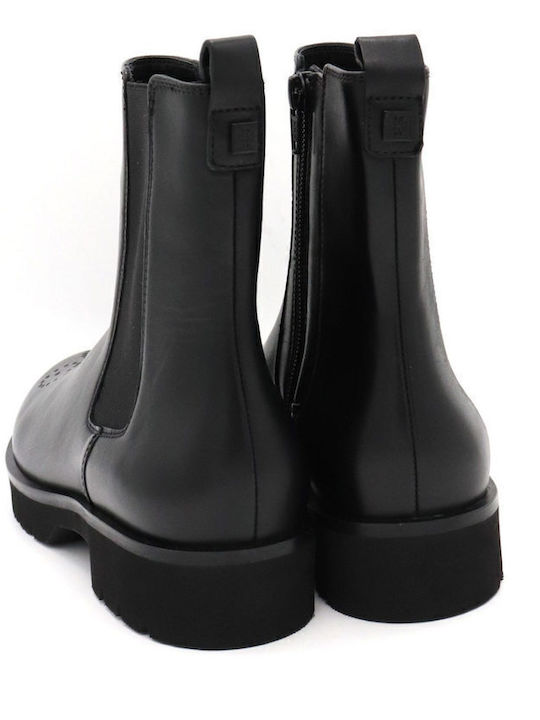Leather Women's Ankle Boots Black