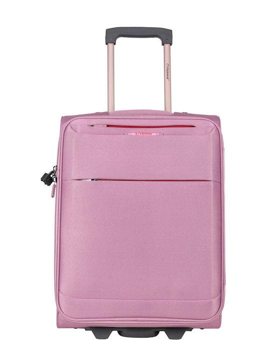 Diplomat Small The Athens Collection Cabin Fabric Pink Suitcase With 2 Wheels Height 55cm