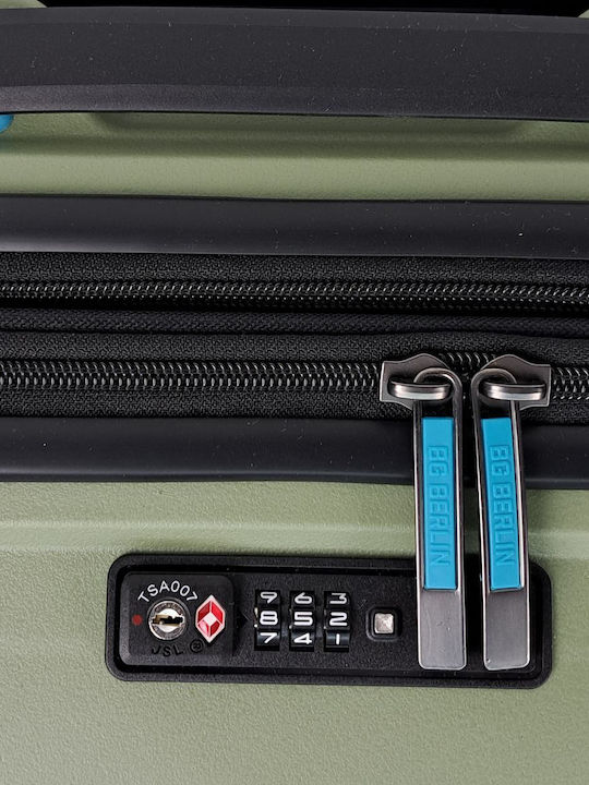 Bg Berlin Travel Cabin Suitcase Hard Chaki with 4 Wheels Height 55cm