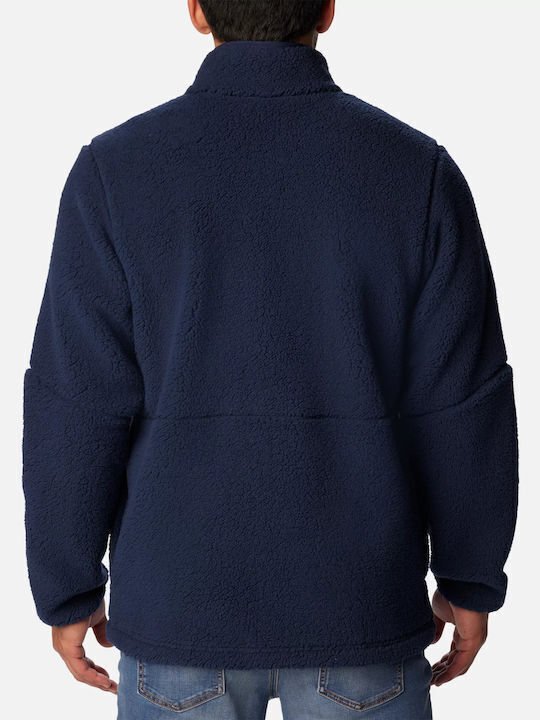 Columbia Mountainside Jachetă Fleece pentru Bărbați cu Fermoar Bllue