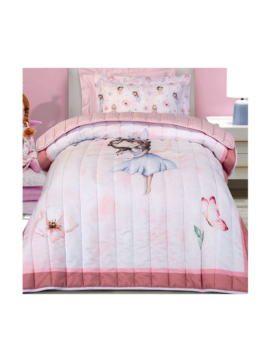 Greenwich Polo Club Kids Duvet Double Sided Single with Microfiber Filling Pink, Rose 160x220cm