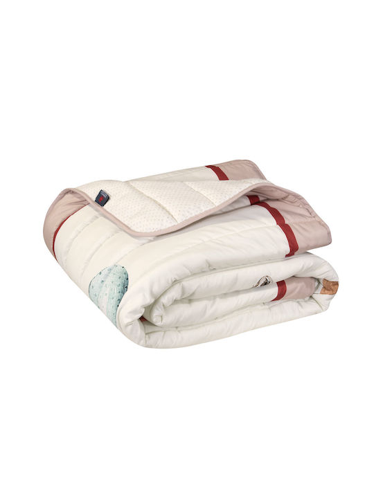 Greenwich Polo Club Kinderdecke Beidseitig Einzel mit Microfaserfüllung Beige, Bordeaux, Ochre 160x220cm
