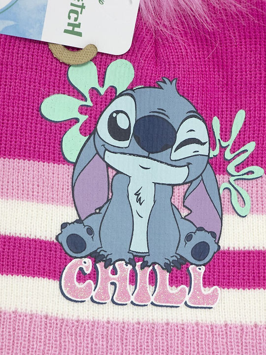 Lilo & Stitch Παιδικό Σκουφάκι Πλεκτό Ροζ