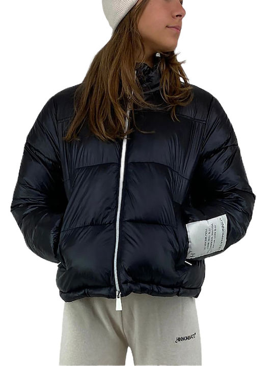 Hinnominate Women's Short Lifestyle Jacket for Winter Black