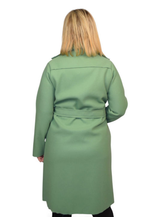 Morena Spain Women's Long Coat Green