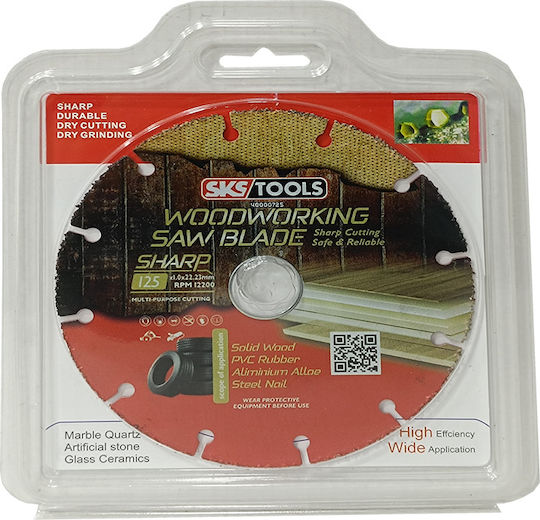 SKS Tools Cutting Disc Construction Materials Hole Diameter 125mm 1pcs