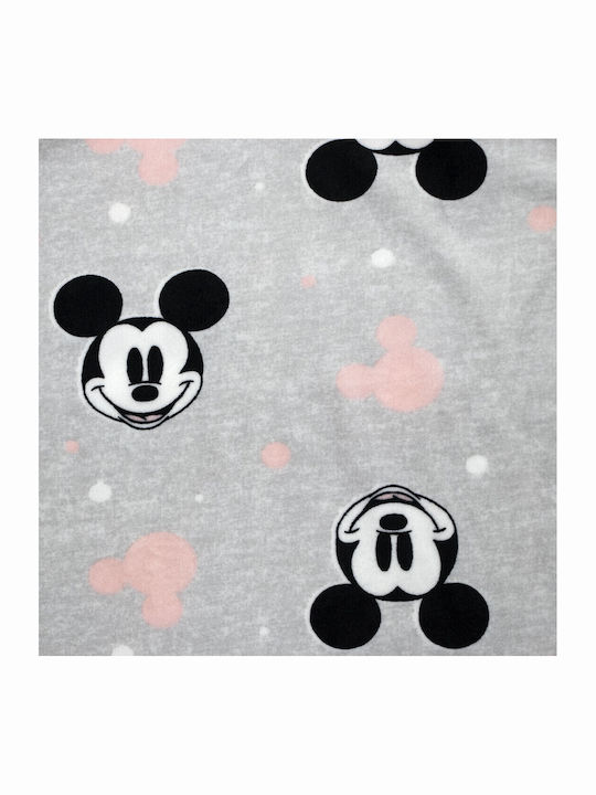 Disney Χειμερινό Γυναικείο Σετ Πιτζάμας Γκρι Minnie Mouse