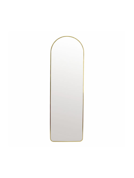 Ankor Arched Floor Mirror with Gold Aluminum Frame 150x40cm