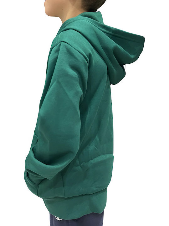 Kids Sweatshirt with Hood and Pockets Green