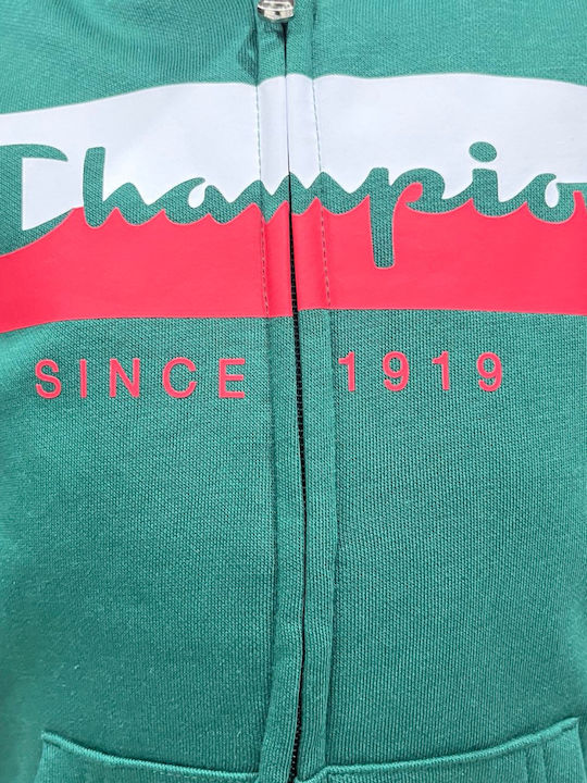 Kids Sweatshirt with Hood and Pockets Green