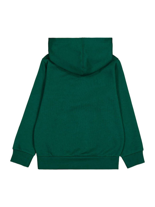 Kids Sweatshirt with Hood and Pockets Green
