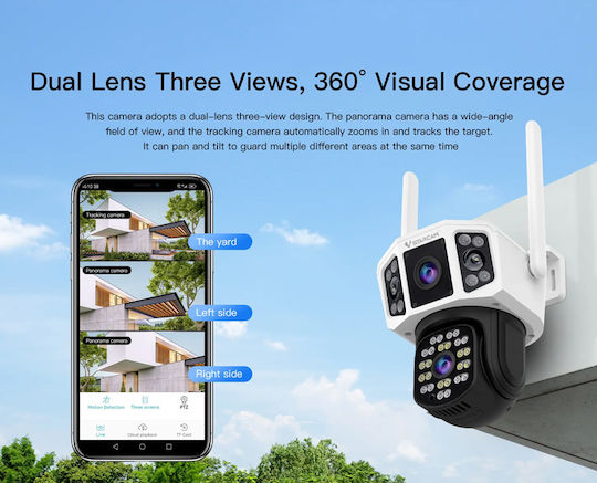 Vstarcam CS667DR IP Κάμερα Παρακολούθησης Wi-Fi Full HD+ 3MP Αδιάβροχη με Αμφίδρομη Επικοινωνία και Φακό 4mm