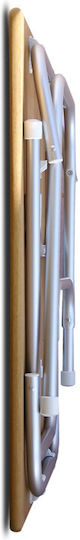 Masă pliabilă pentru barcă din aluminiu și tec Forma Marine, 2 înălțimi 125x75x53/72cm A8000tt