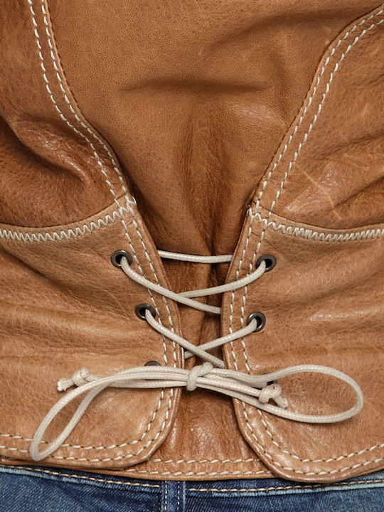 Malboro Classics Damen Leder Blazer Braun