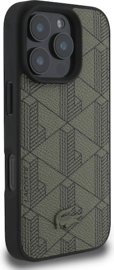 Lacoste Blend Monogram Magsafe Back Cover Πλαστικό Χακί (iPhone 16 Pro)
