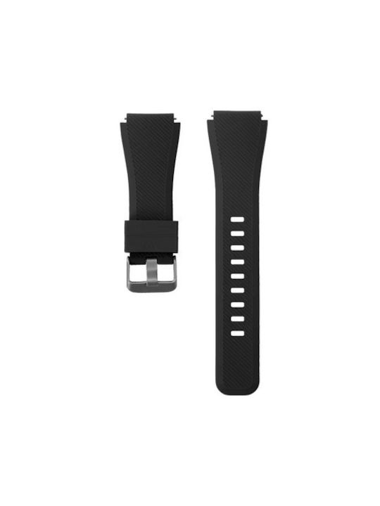 Curea din silicon negru 20mm pentru ceas inteligent Samsung & Huawei