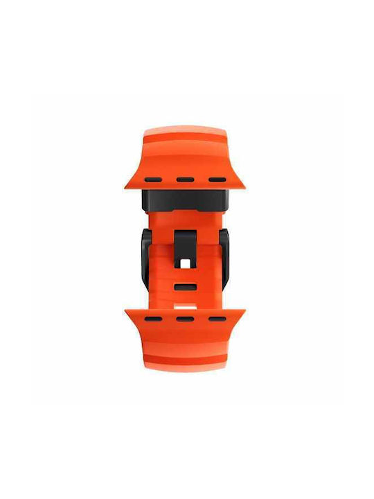 Curea Sport Nomad Rocky Point Fkm din Cauciuc Impermeabilă pentru Apple Watch Seria 4 5 6 Se 8 9 & Ultra 1/2 Apple Seria 10 46mm 42 44 45 46 49mm Magma Portocaliu Negru Nm014865858
