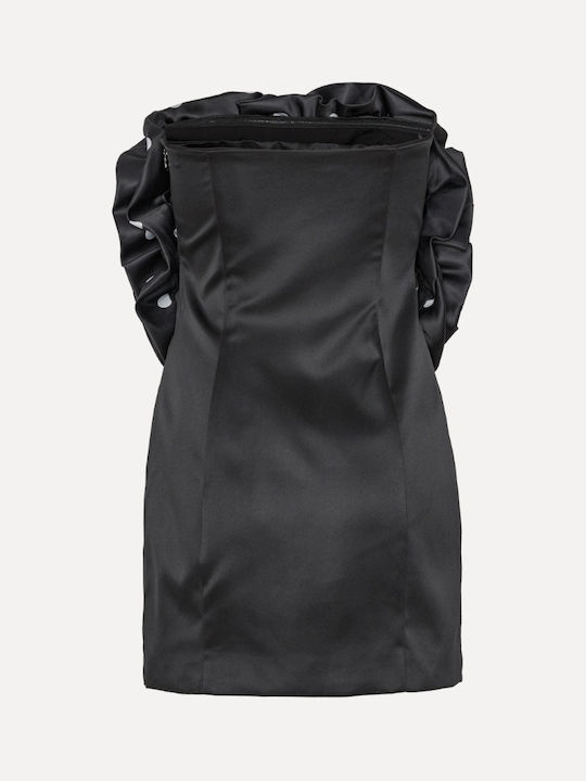 Rotate Satin Dress All Day Black