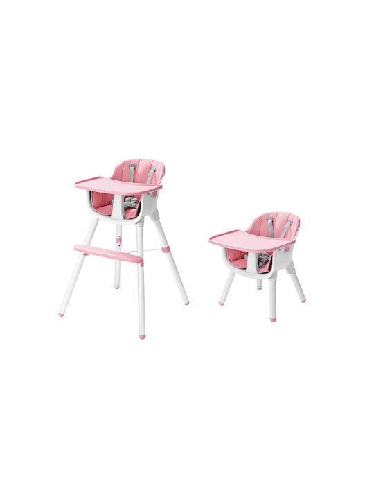Baby Hochstuhl mit Höhenverstellbar Rosa