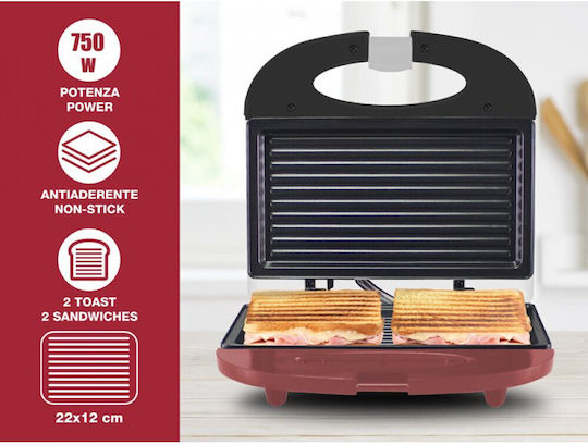 Beper Sandwich Maker pentru for 2 Sandwiches Sandvișuri 750W Albă
