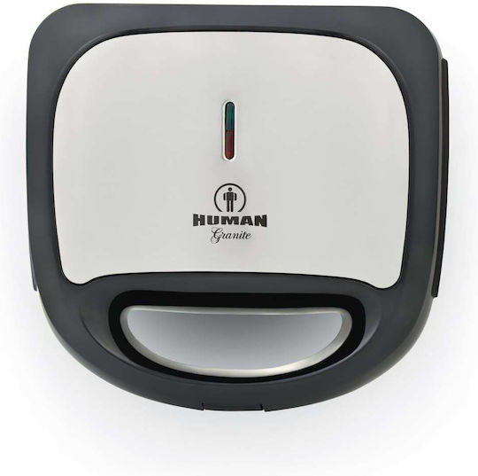 Human HU-125 Sandwich Maker with Removable Plates for for 2 Sandwiches Sandwiches 850W Inox