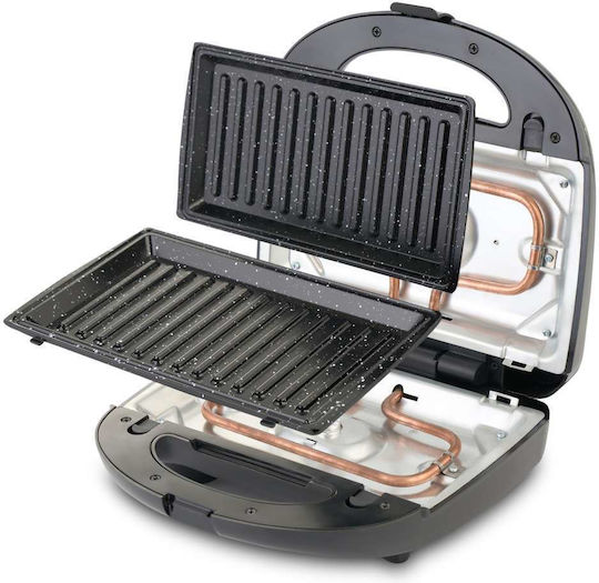 Human HU-125 Sandwich Maker with Removable Plates for for 2 Sandwiches Sandwiches 850W Inox
