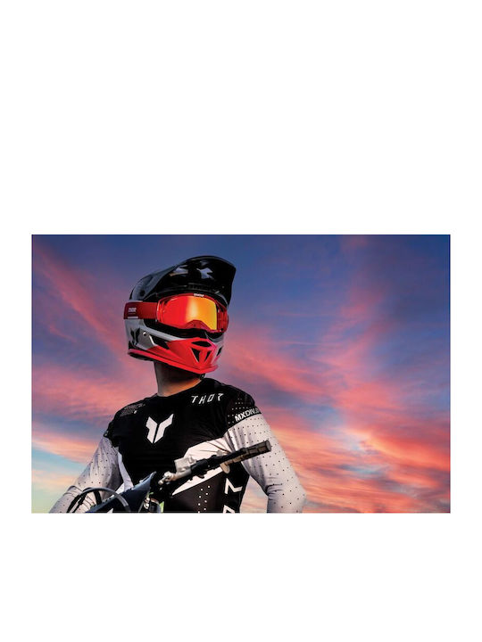 Thor Strike Black/Grey/Red Motorcycle Helmet Motocross ECE 22.06 1500gr