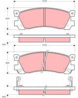 Set Plăcuțe De Frână Spate Auto Trw Mazda 929 Iii-Iv-V Xedos 9 2.0-3.0 06.87 Înălțime 42,5mm Lățime 117,0mm Grosime 14,0mm 15,0mm Senzori Uzură Da