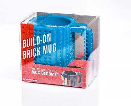 Gadget Master tip Lego Cană Plastic Albastru 350ml