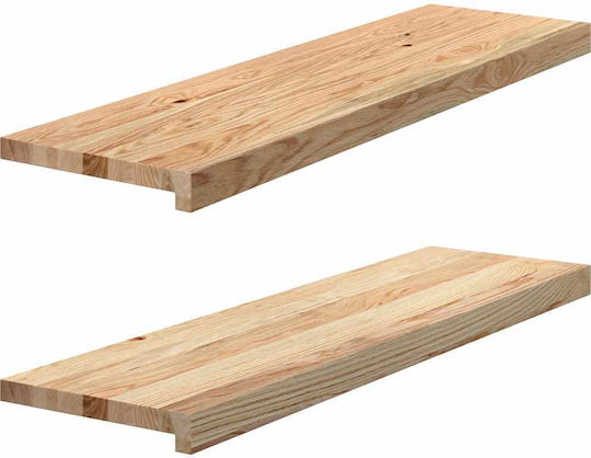 Vidaxl Treppenstufen 2 Stk. 90x30x2 cm Unbehandeltes Massives Eichenholz Braun