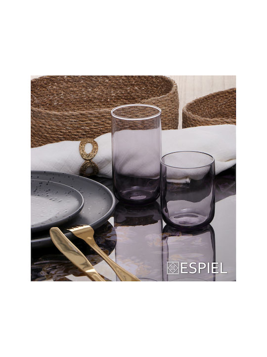 Espiel Iconic Set of Glasses Water made of Glass Pink 365ml 3pcs