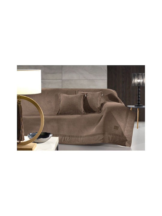 Guy Laroche Rubicon Four-Seater Sofa Throw 170x350cm Latte