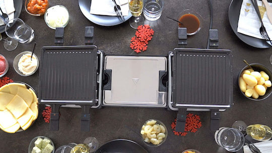 Unold Tabletop Electric Grill Raclette Smooth and Ribbed Plate 1300W 21cmx21cmcm