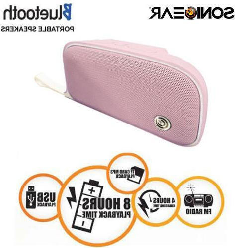 Sonic Gear P5000M Ηχείο Bluetooth 5W με Ραδιόφωνο και Διάρκεια Μπαταρίας έως 8 ώρες Ροζ